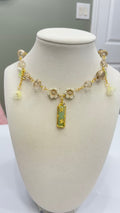 Green Cherry Blossom Necklace