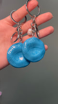 Seashell Print Worry Stone Keychain