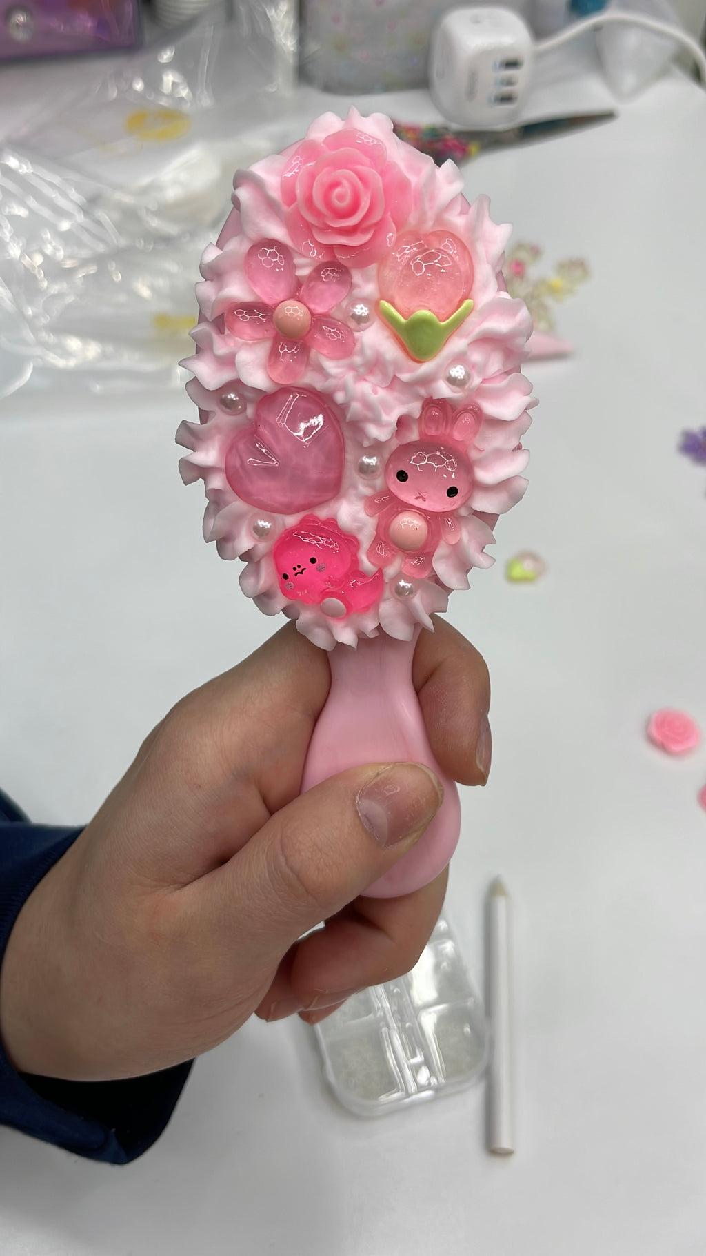 Cute Decoden Beaded Hairbrush Series
