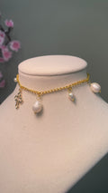 Cross and Pearl Shell Anklet