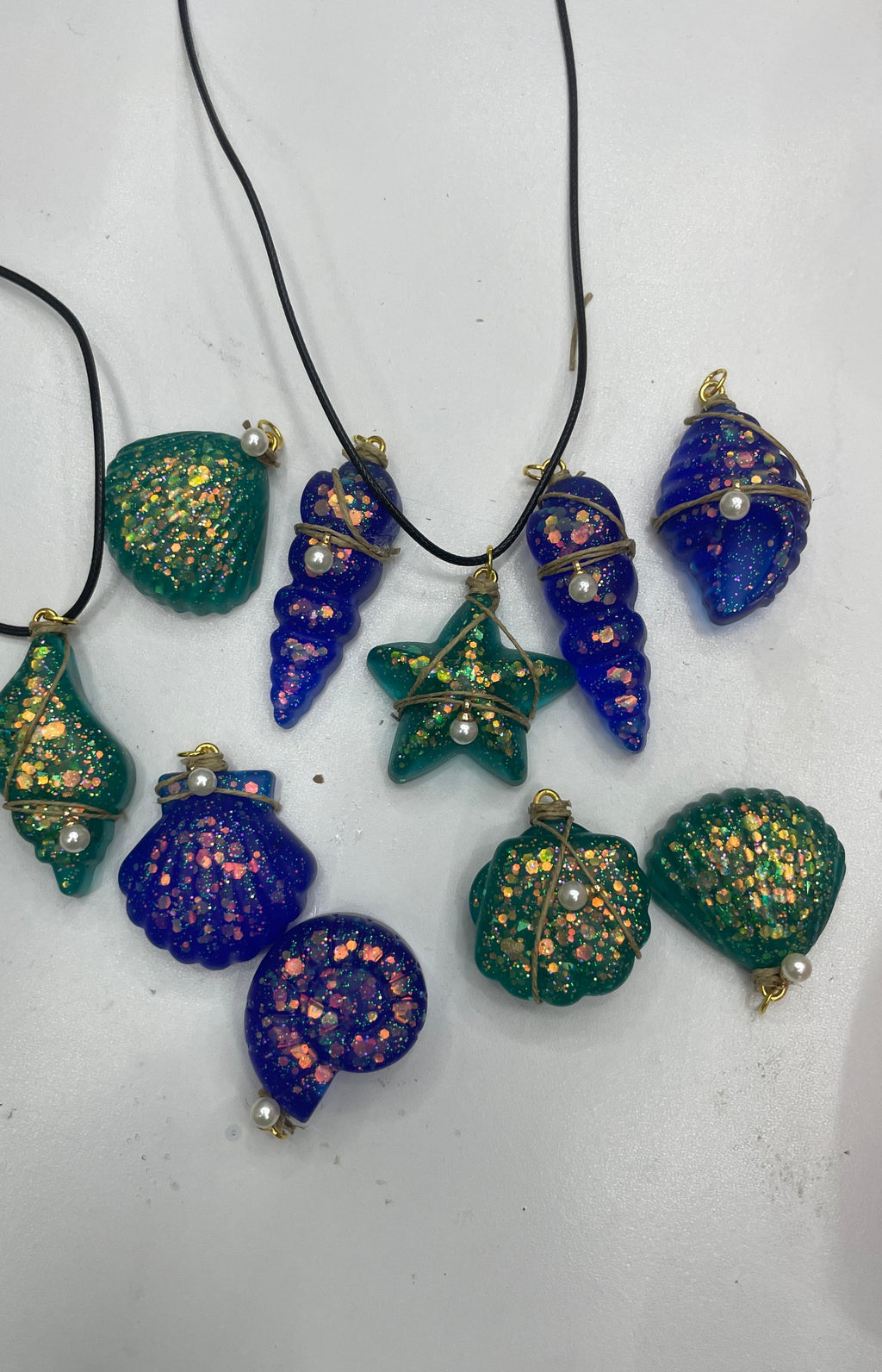 Seashell Nautical Resin Necklace