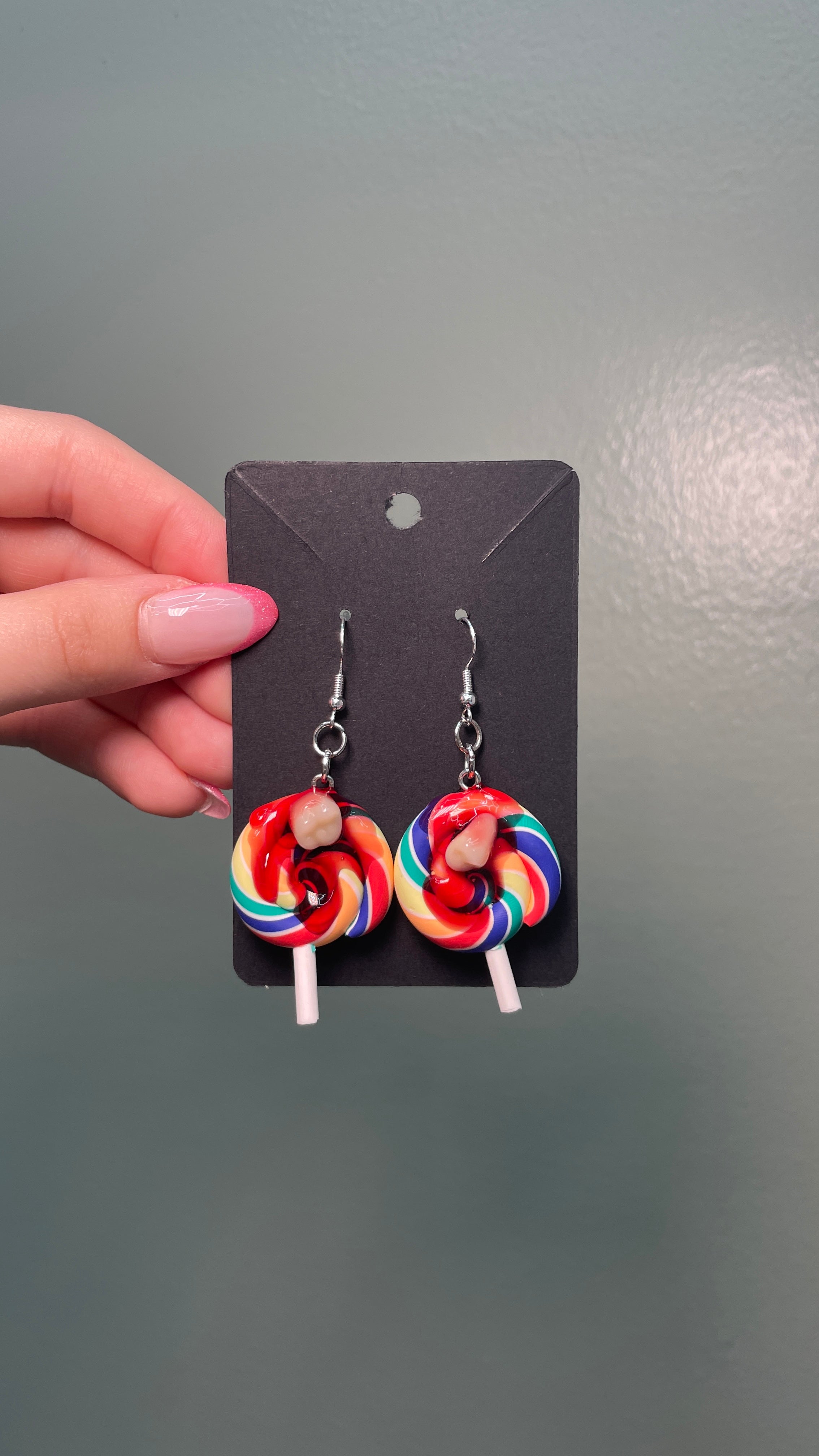 Cavity Lollipop Earrings ALT