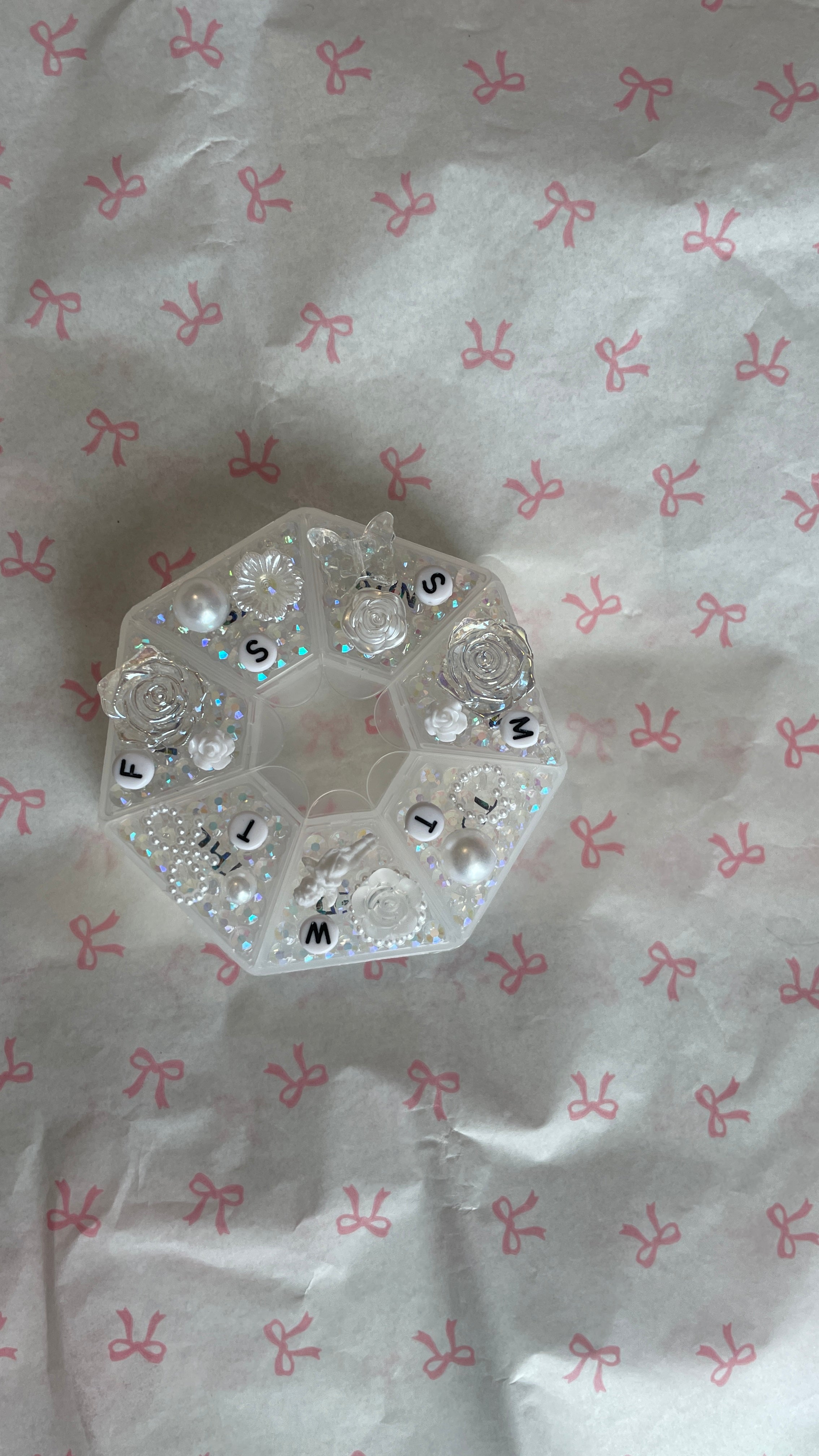 Elegant Angel Beaded Pill Case