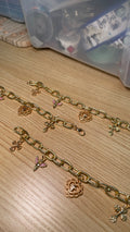 Golden Chain Cross Angel Charm Bracelet