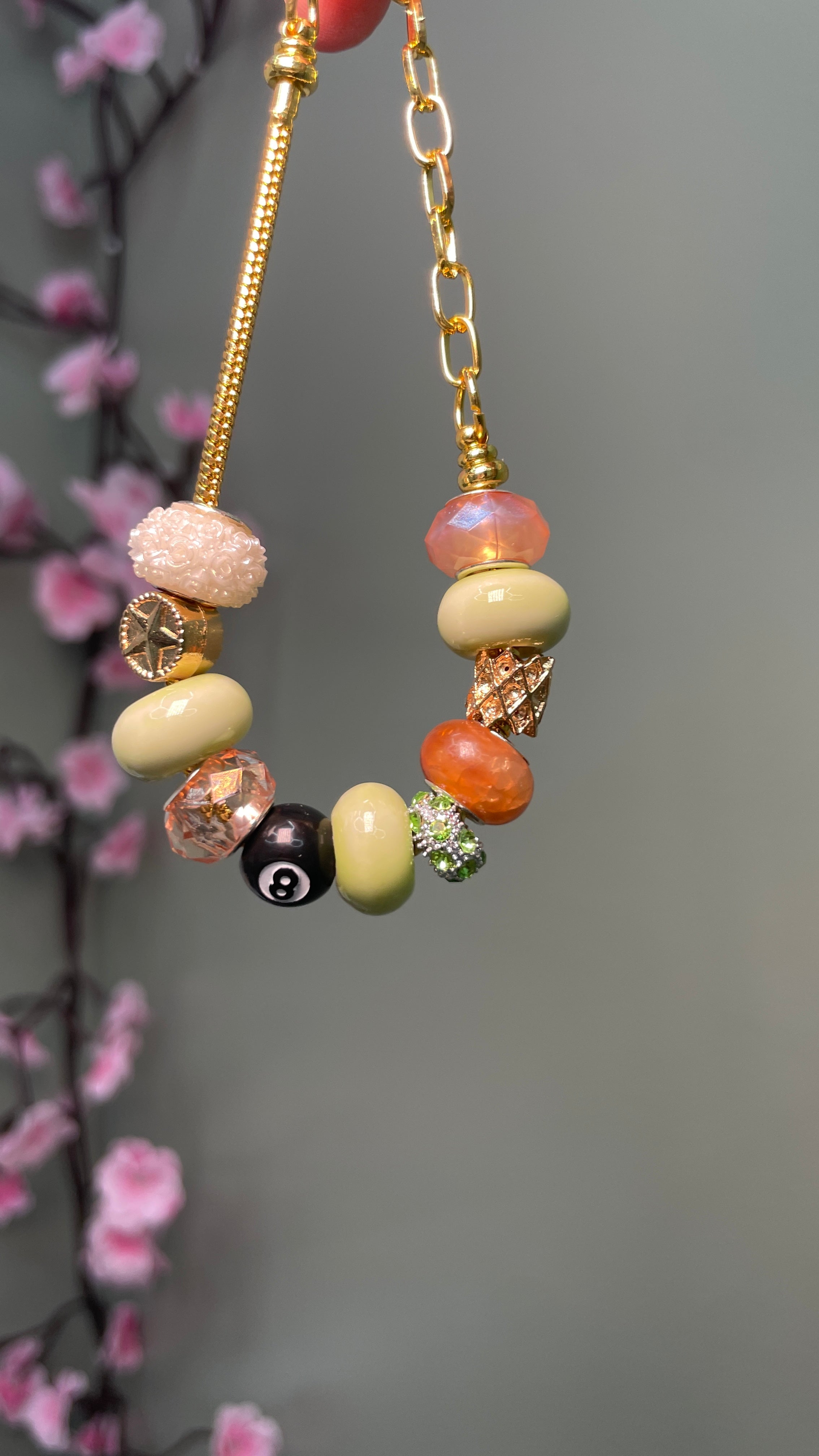 Pandora Style Bracelet Eight Ball