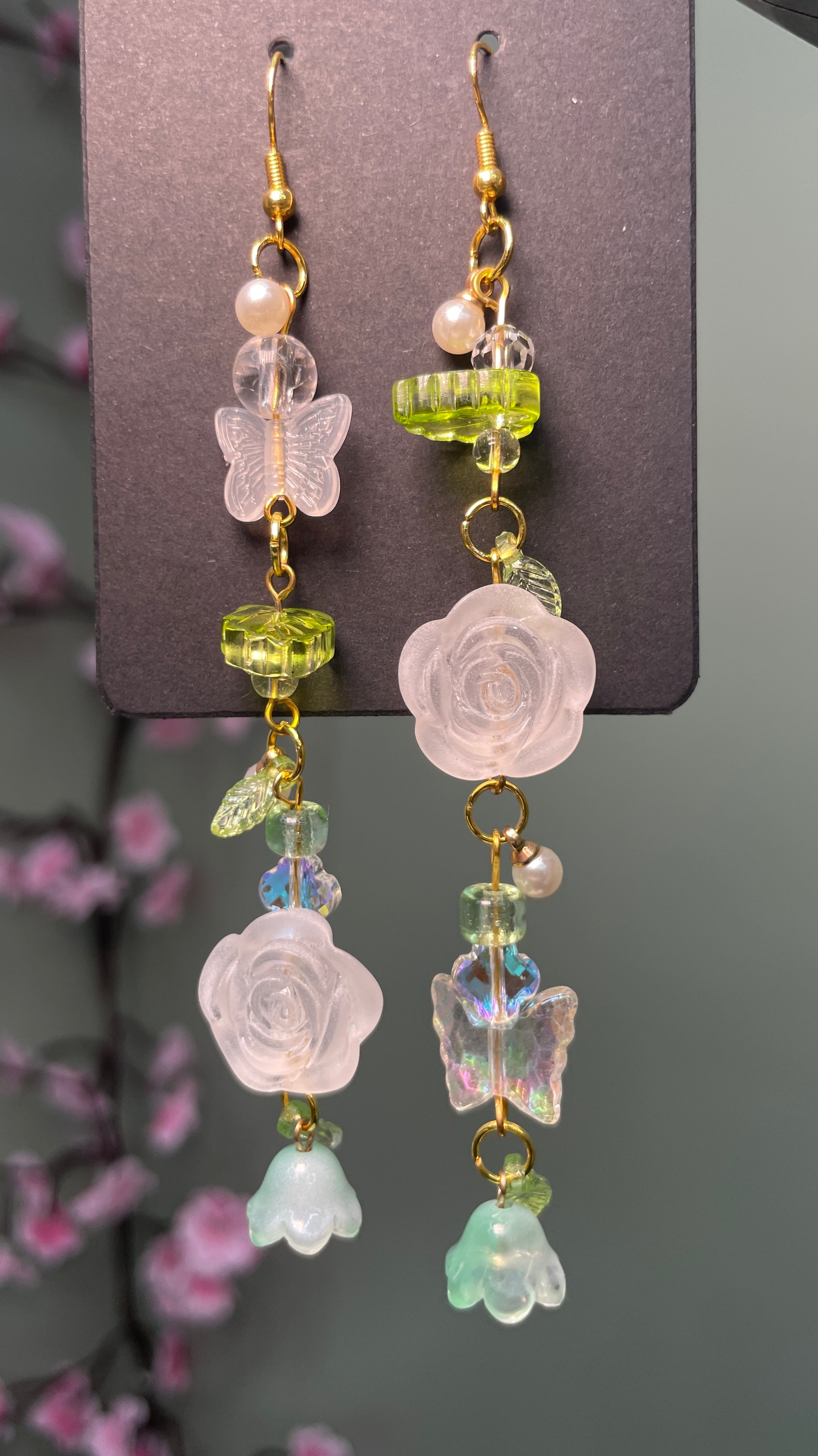 Whimsical Elegant Floral Earrings