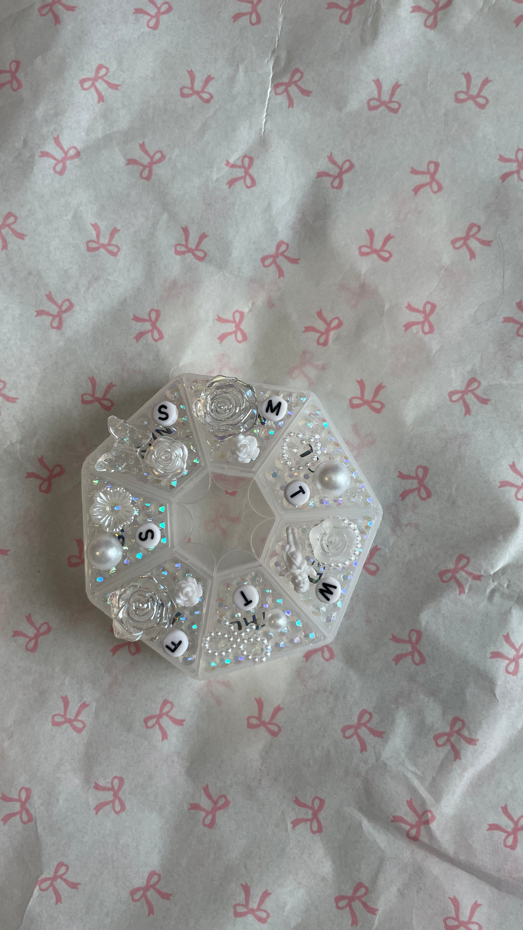 Elegant Angel Beaded Pill Case