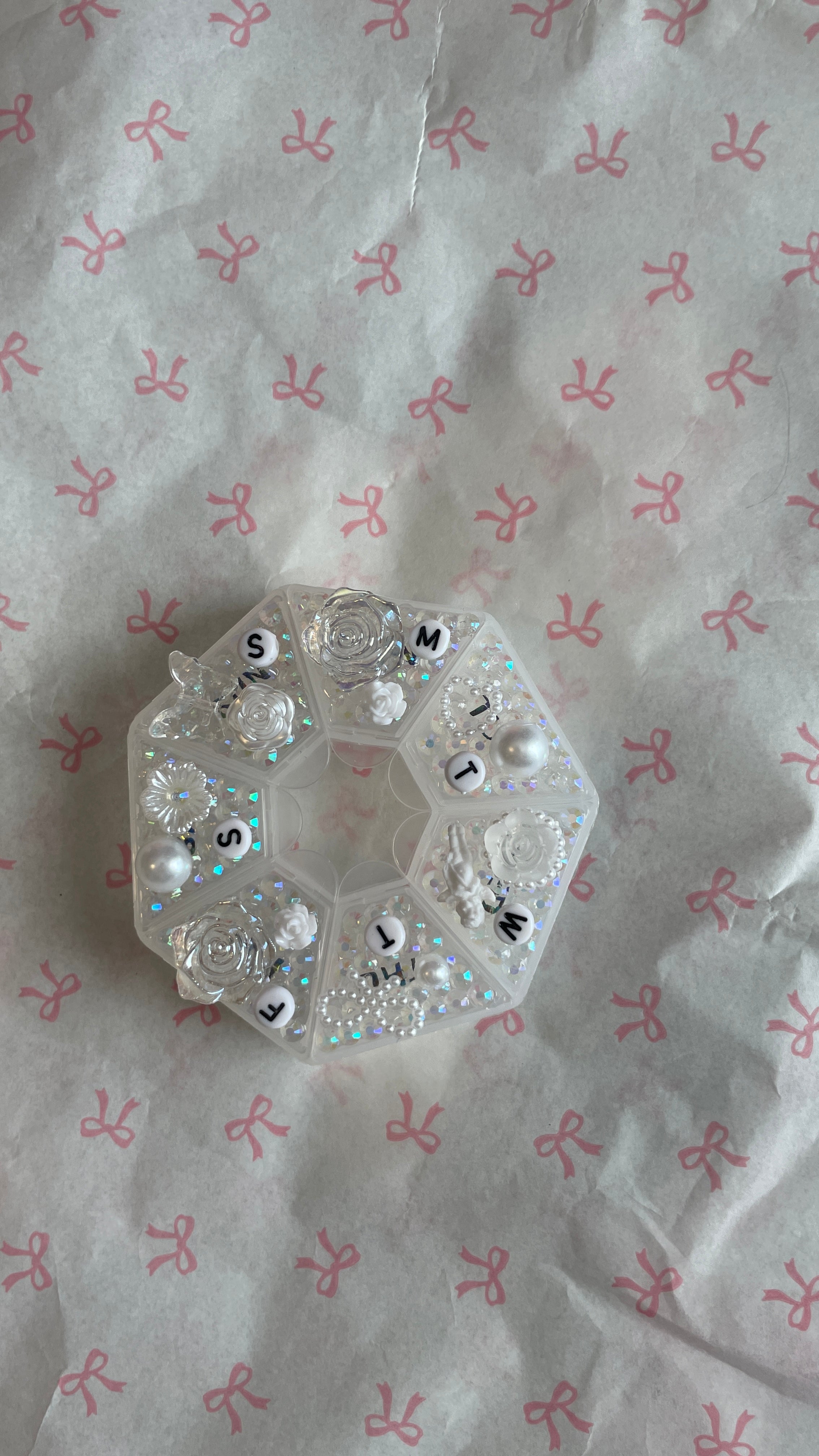 Elegant Angel Beaded Pill Case