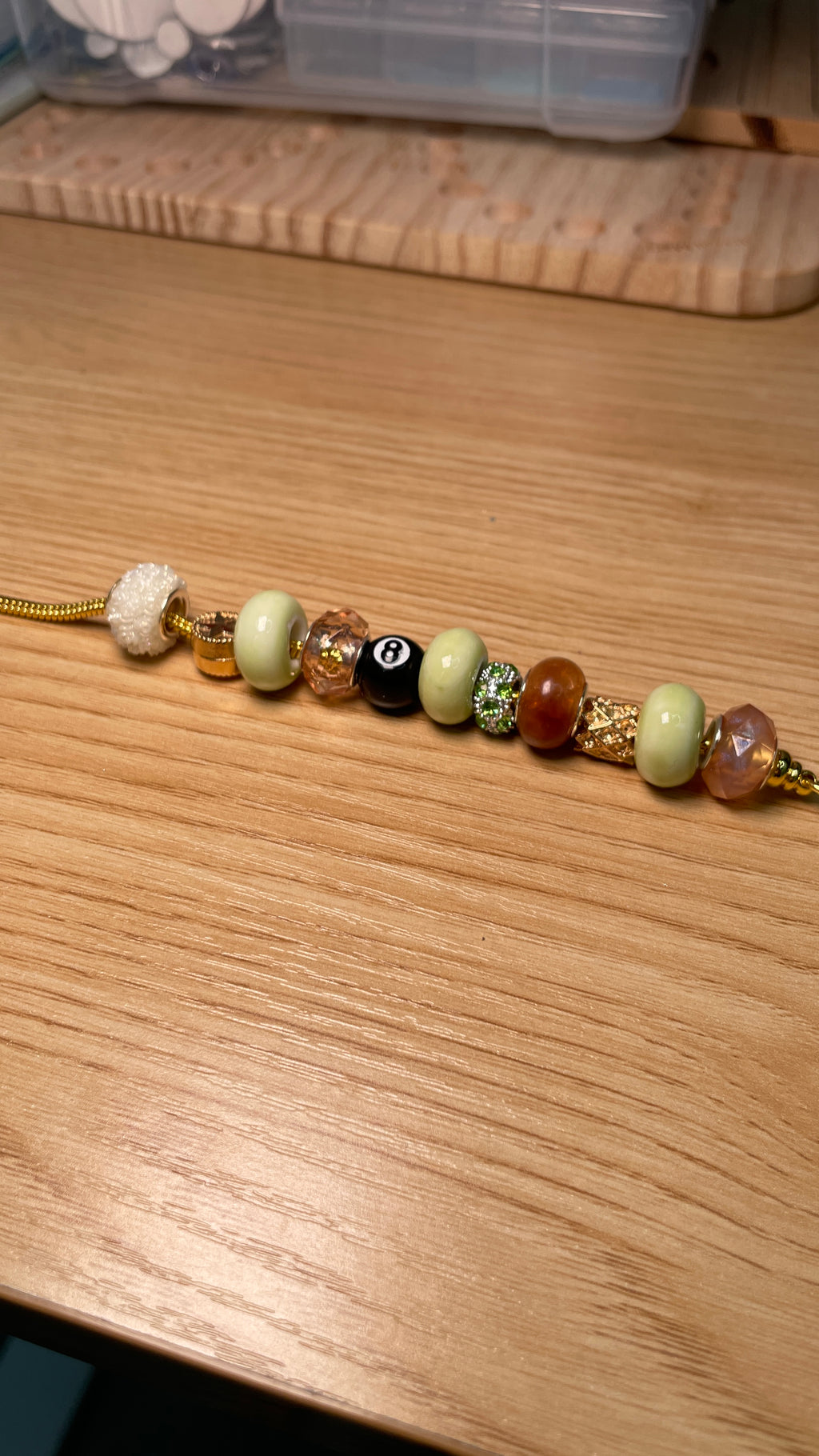 Pandora Style Bracelet Eight Ball