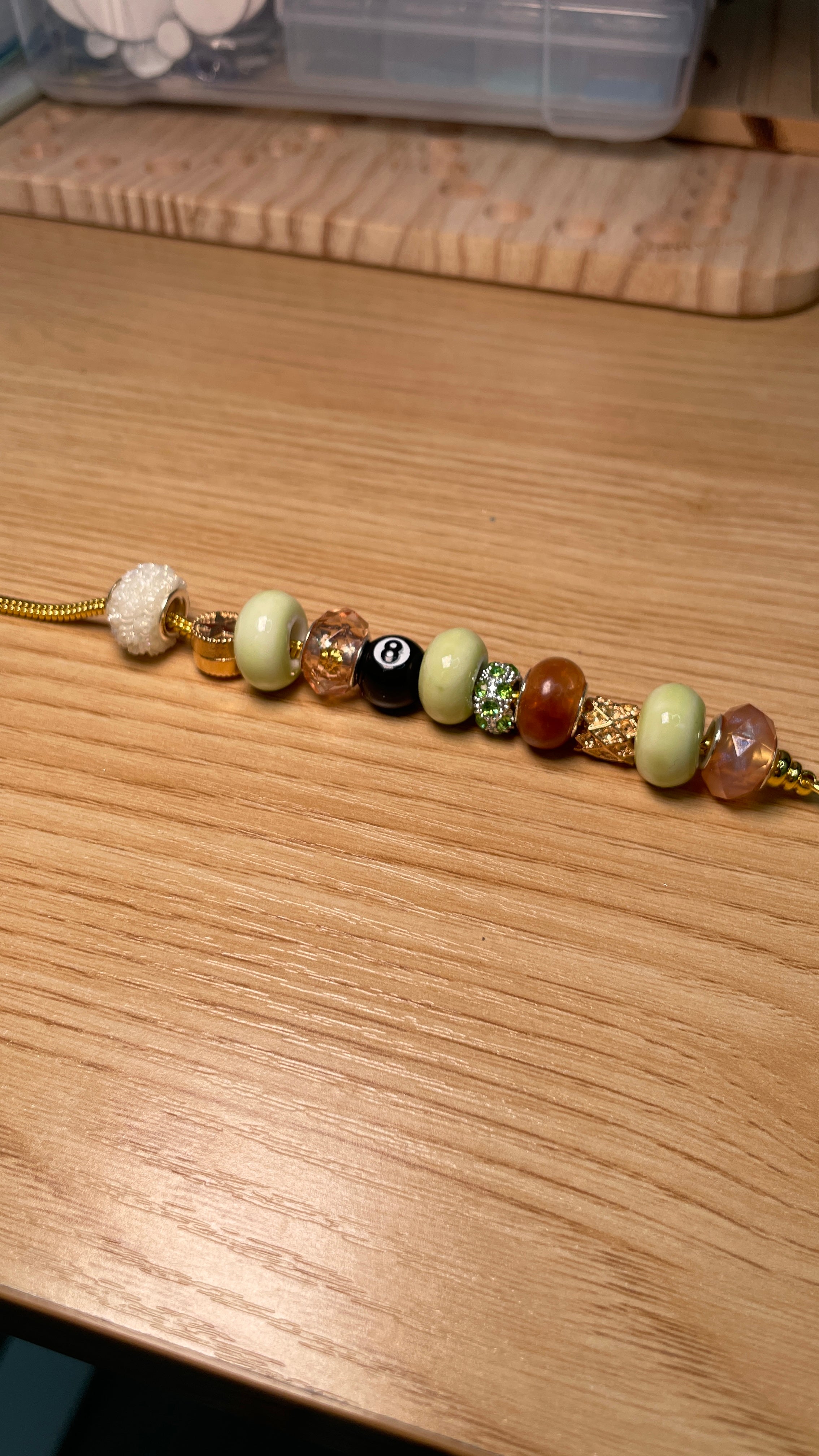 Pandora Style Bracelet Eight Ball