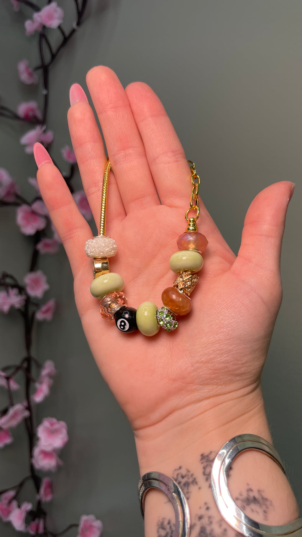 Pandora Style Bracelet Eight Ball