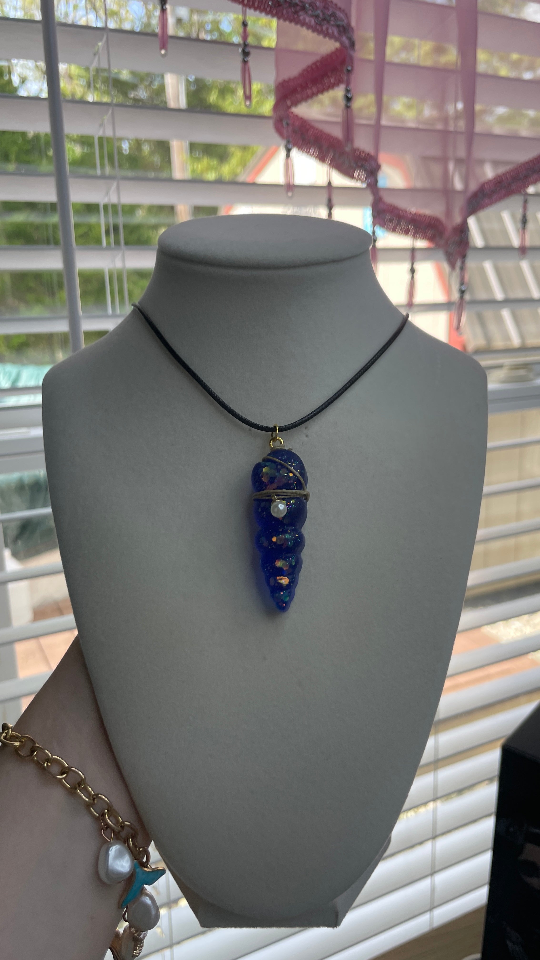 Seashell Nautical Resin Necklace