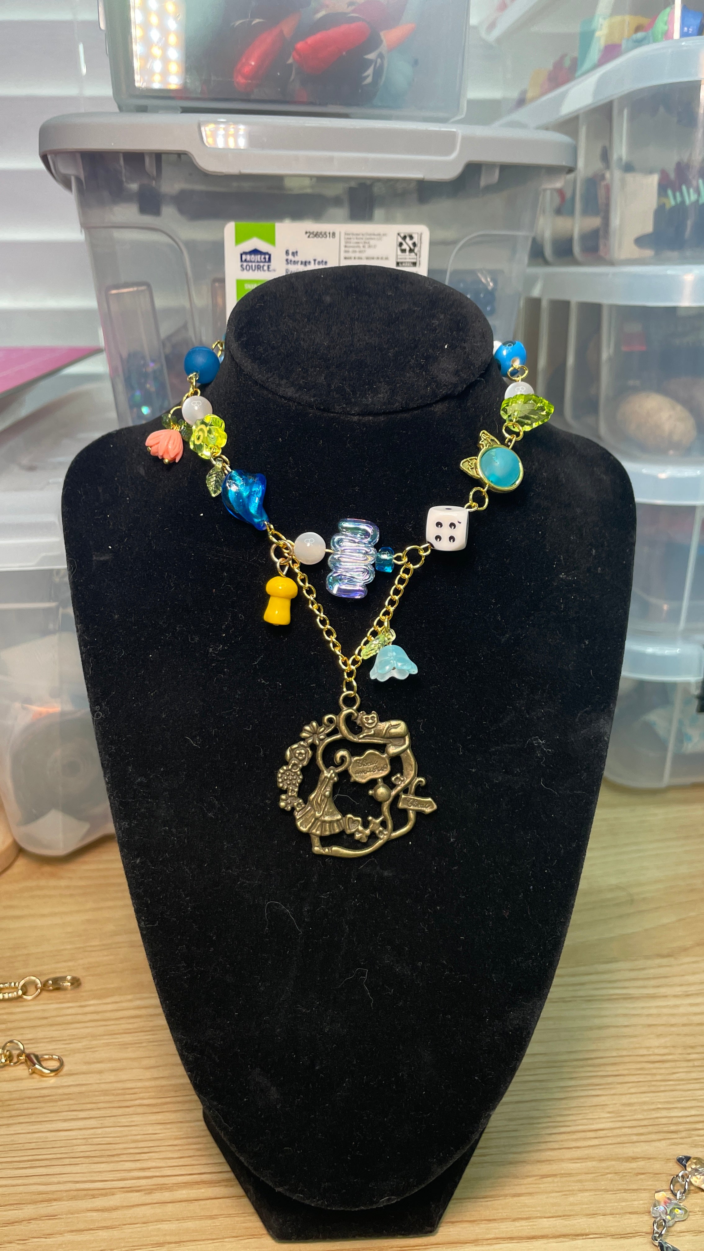 ALICE IN WONDERLAND Necklace Choker Whimsigoth Earrings