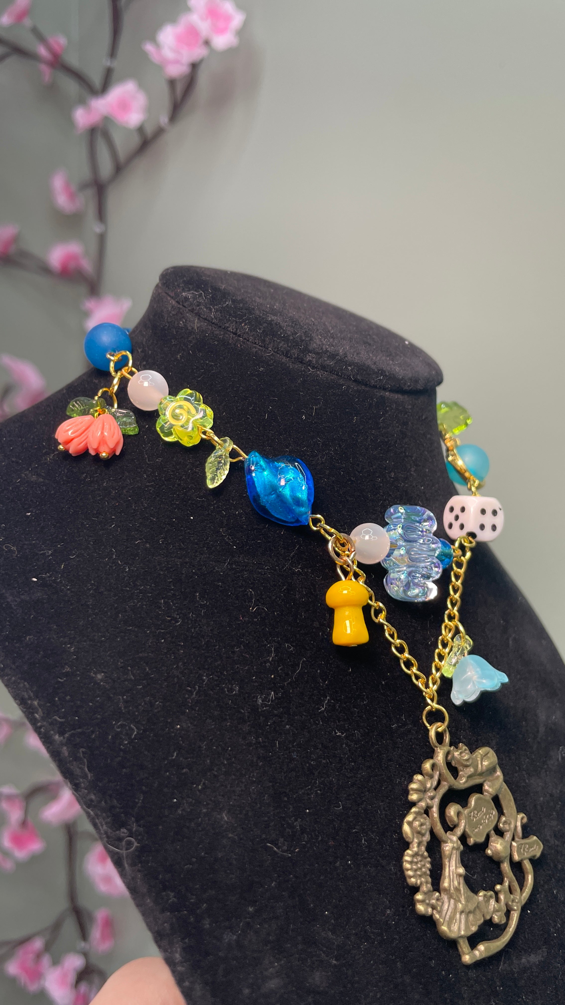 ALICE IN WONDERLAND Necklace Choker Whimsigoth Earrings