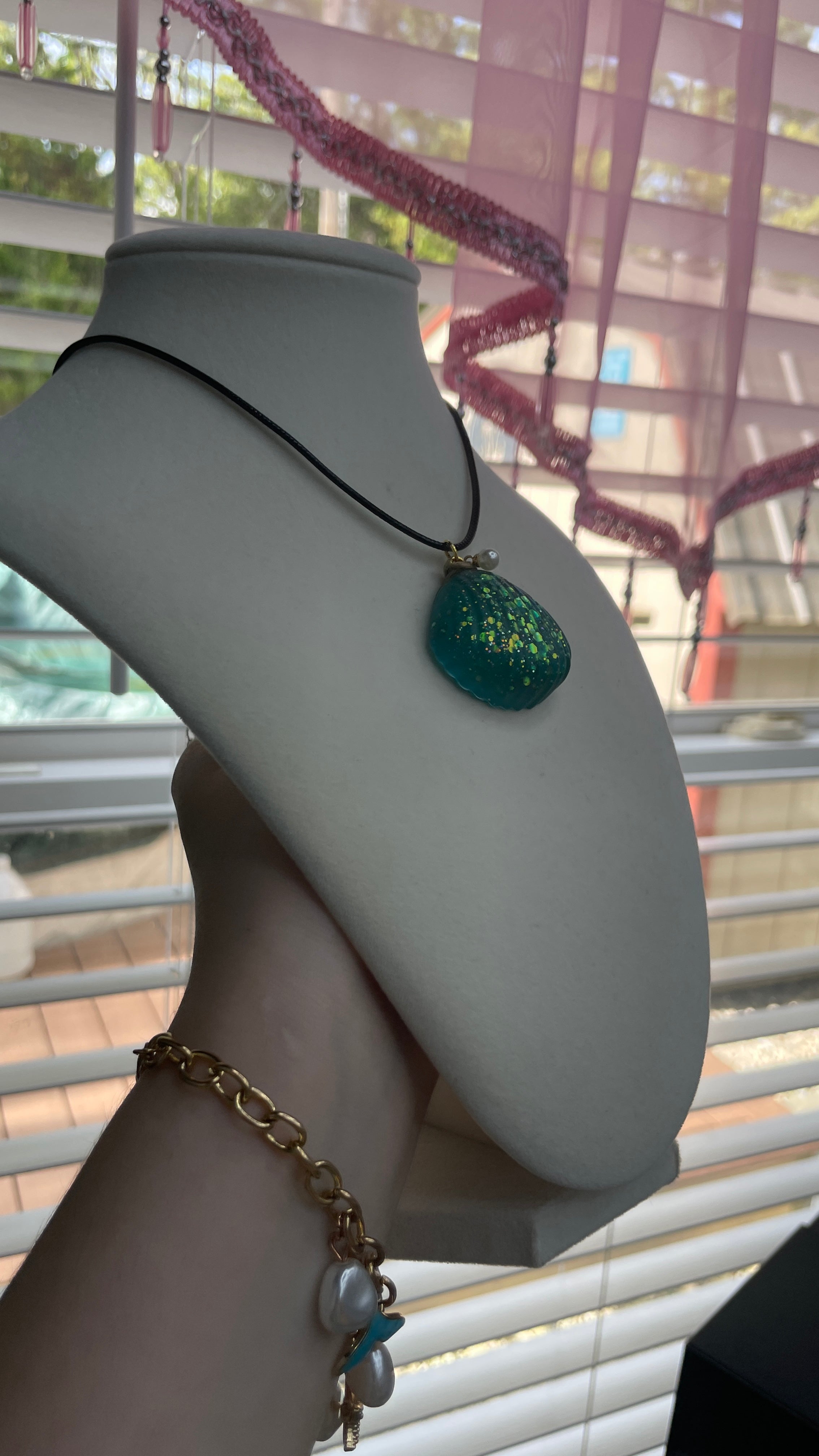 Seashell Nautical Resin Necklace
