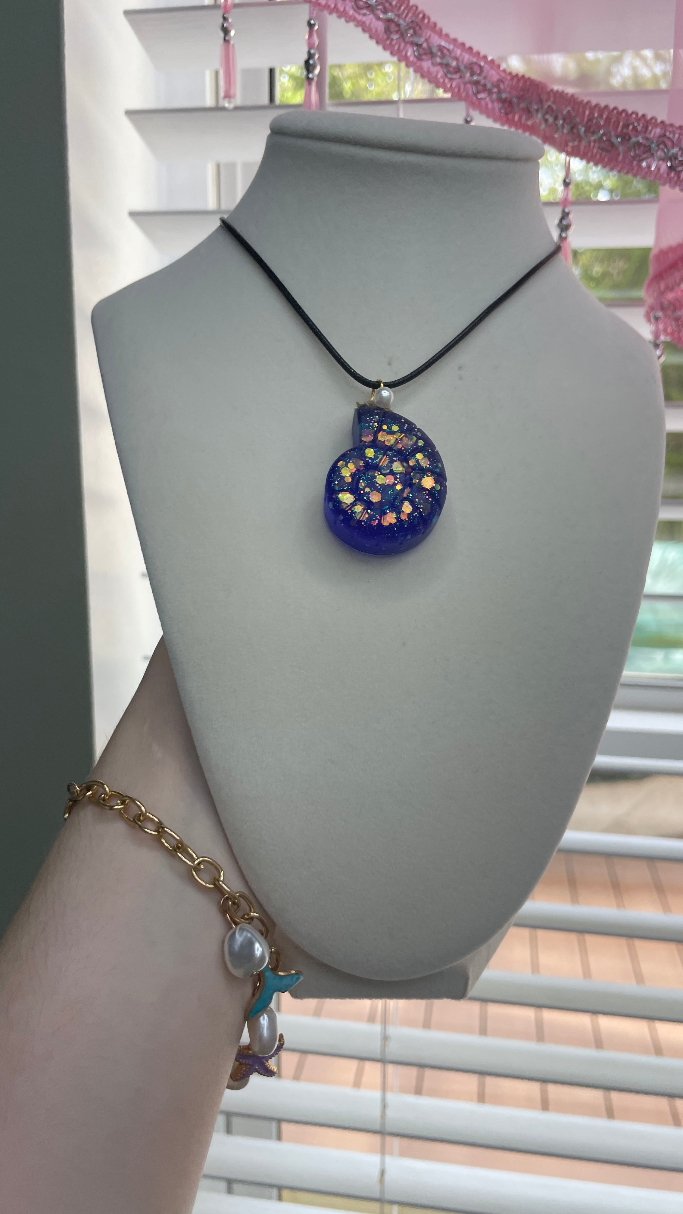 Seashell Nautical Resin Necklace