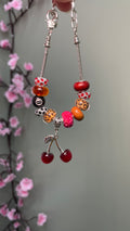 Pandora Style Bracelet Eight Ball Cherry