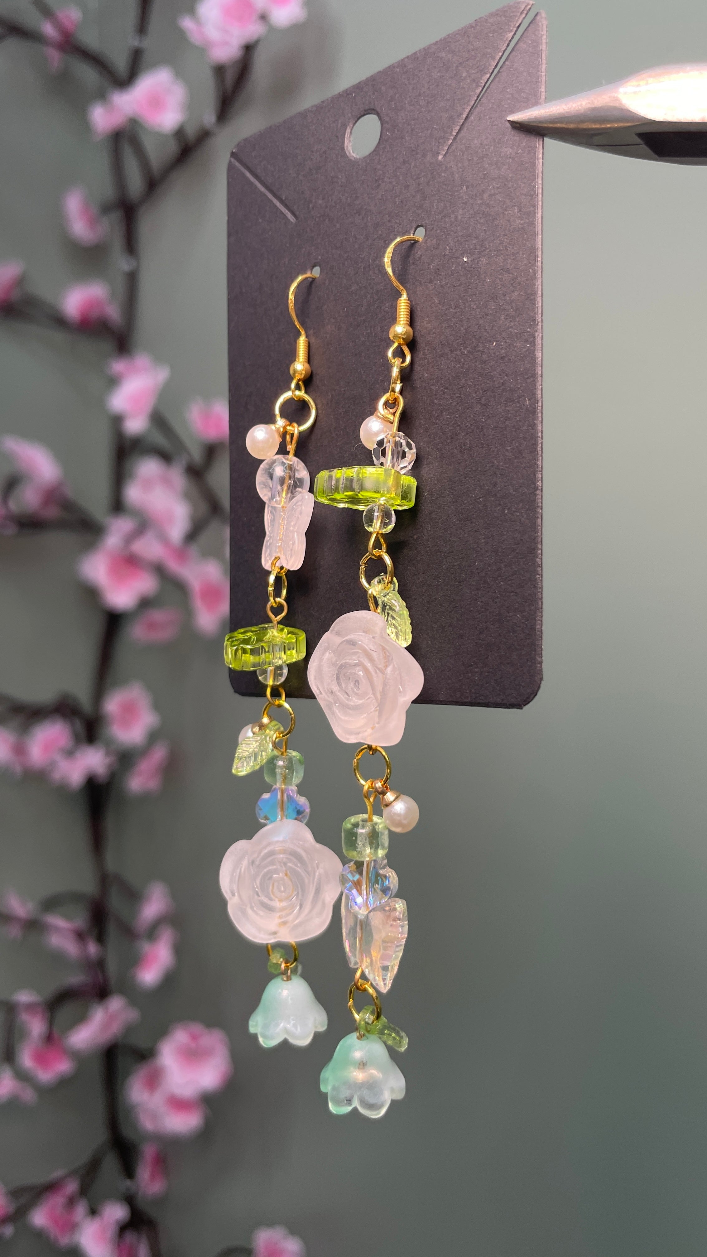 Whimsical Elegant Floral Earrings