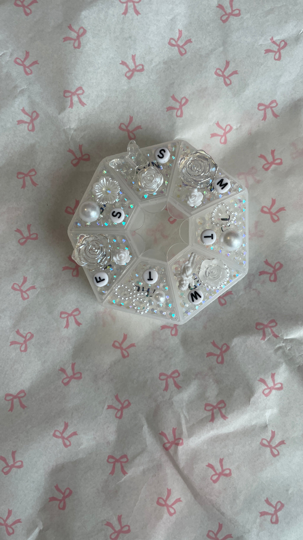 Elegant Angel Beaded Pill Case