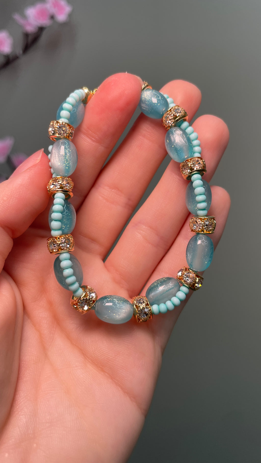 Turquoise Elastic Clasp Bracelet