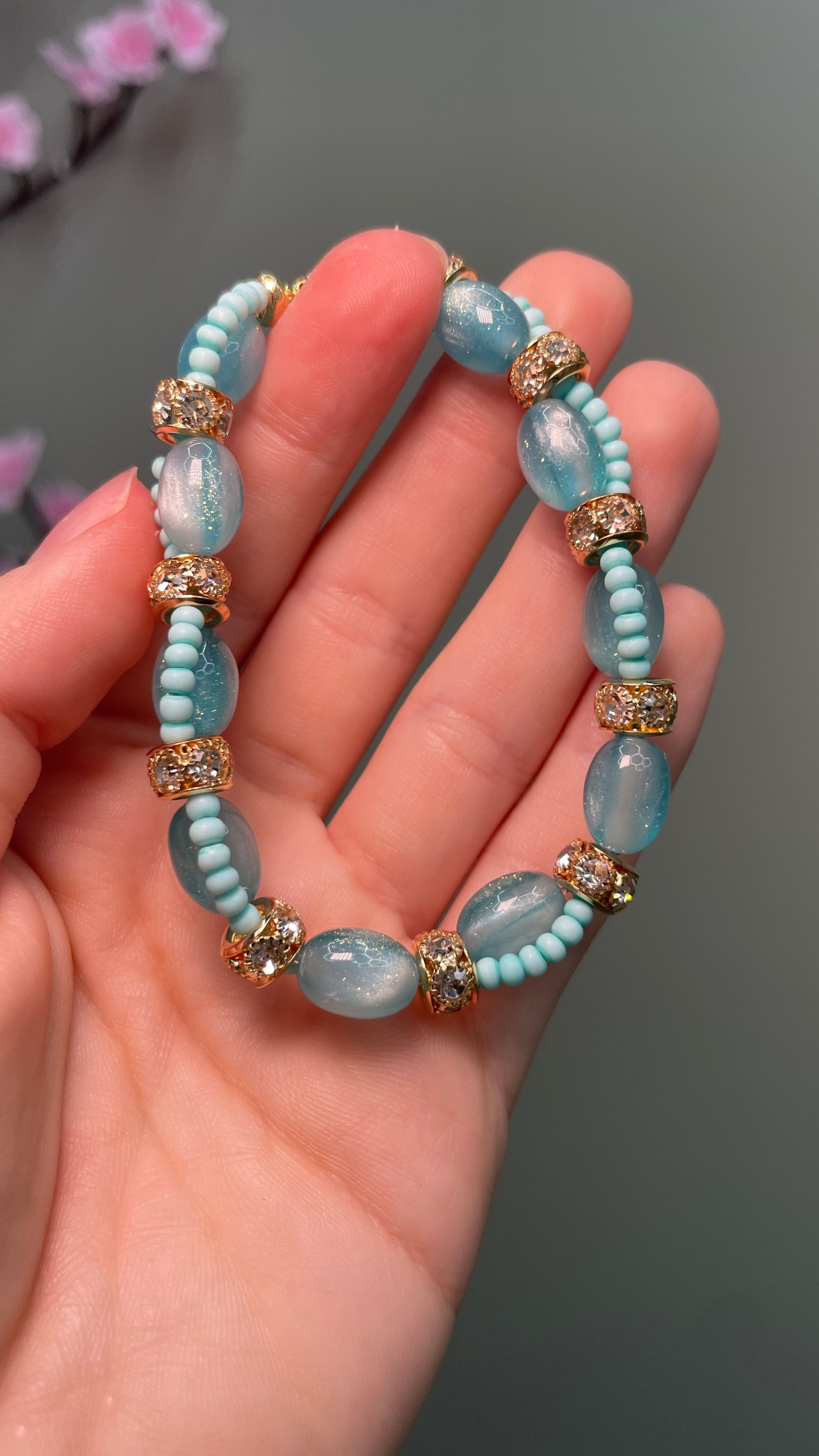 Turquoise Elastic Clasp Bracelet