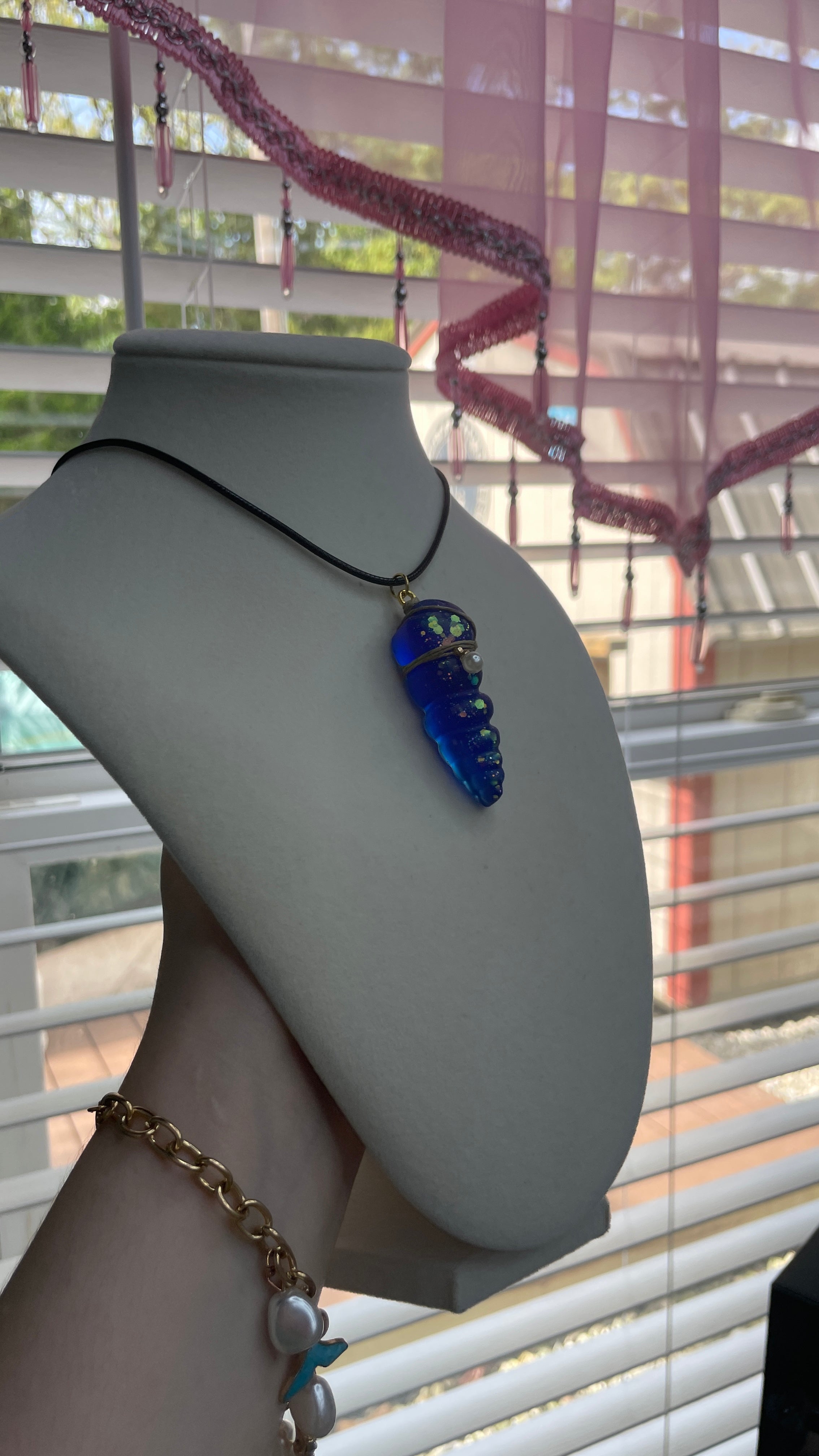 Seashell Nautical Resin Necklace