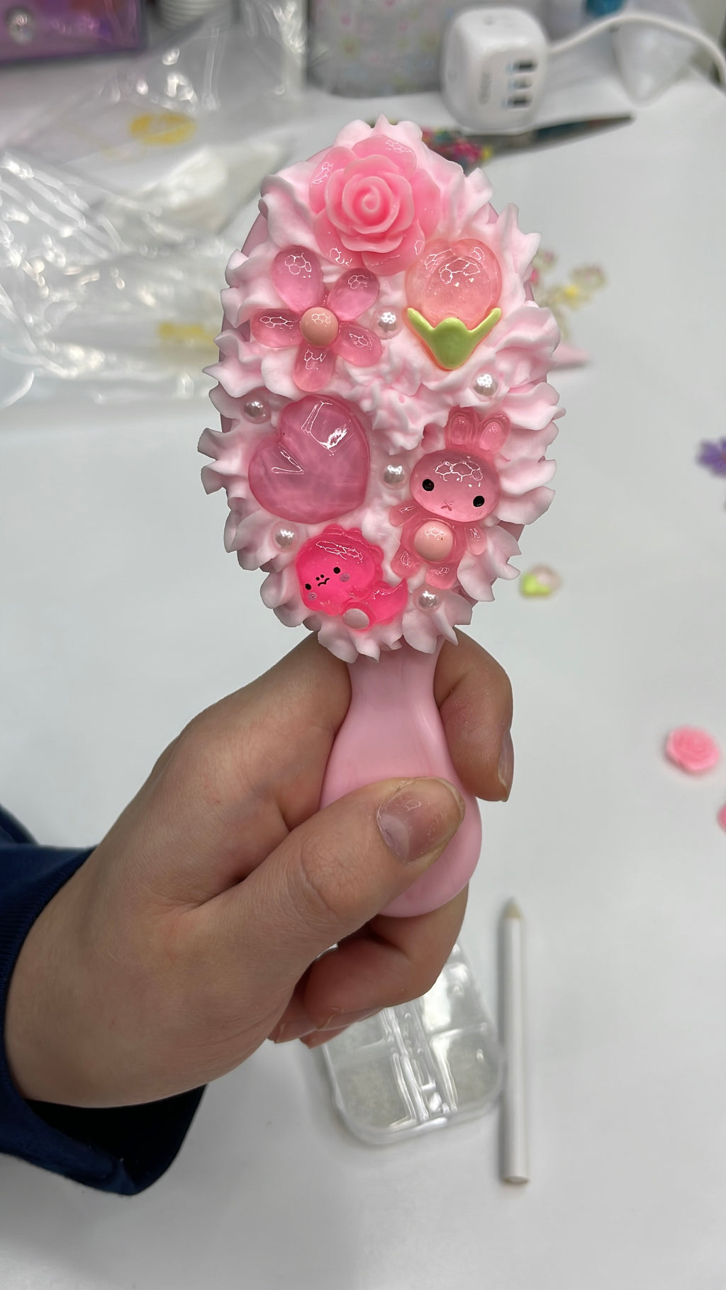 Cute Decoden Beaded Hairbrush Series