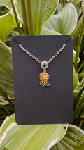 Sunflower Sterling Silver Necklace