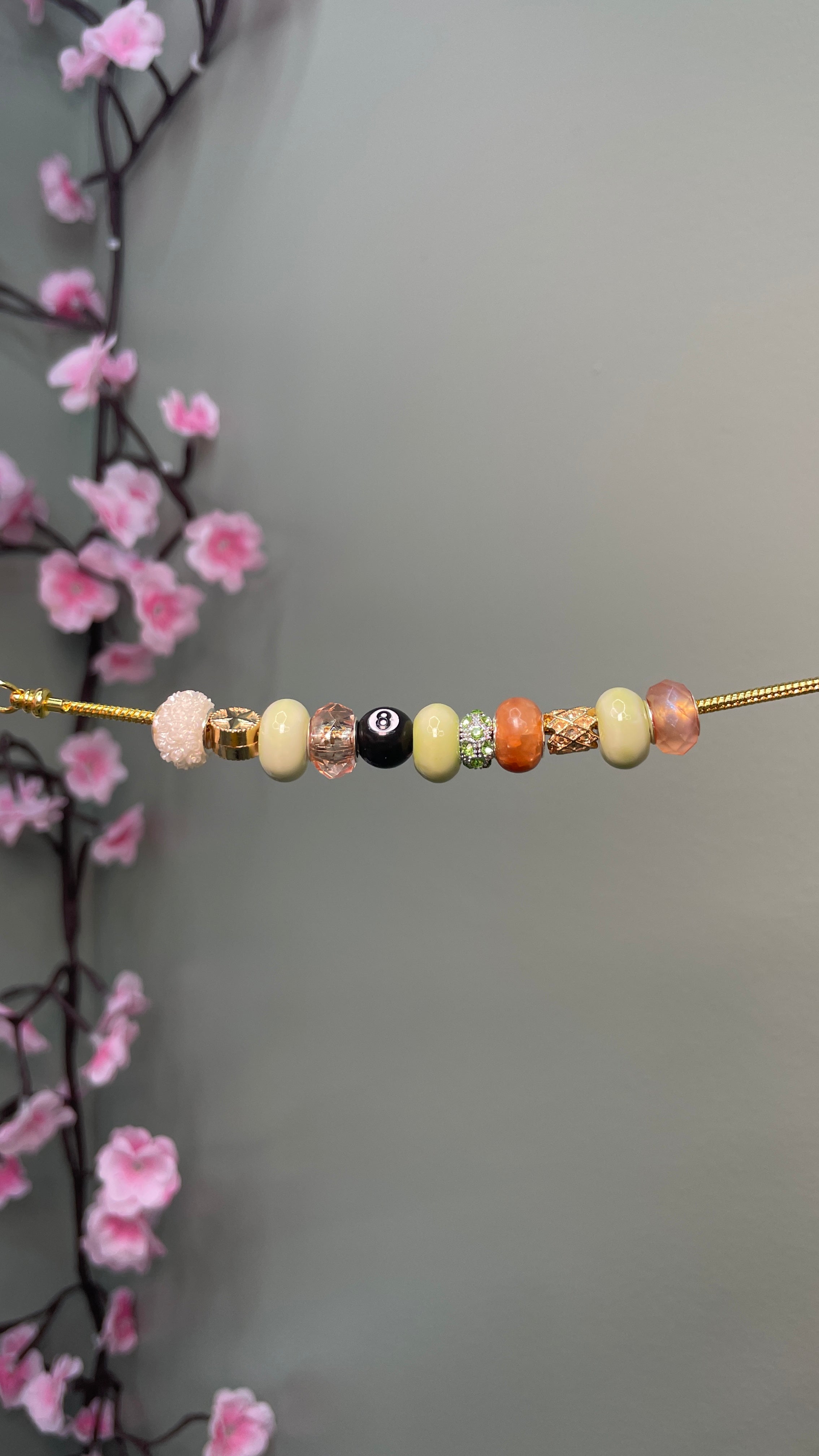 Pandora Style Bracelet Eight Ball